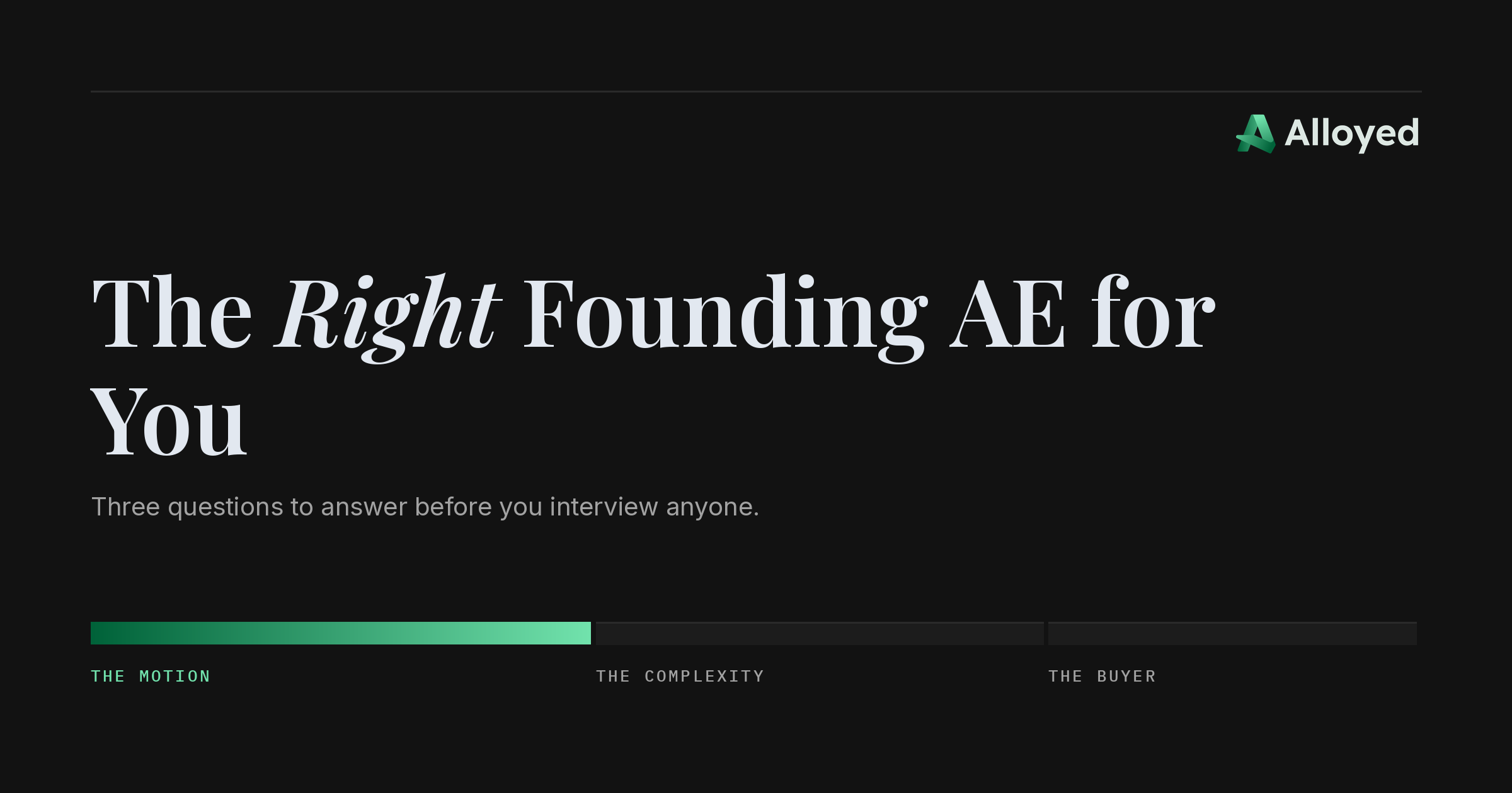 The Questions That Actually Matter When Hiring a Founding AE